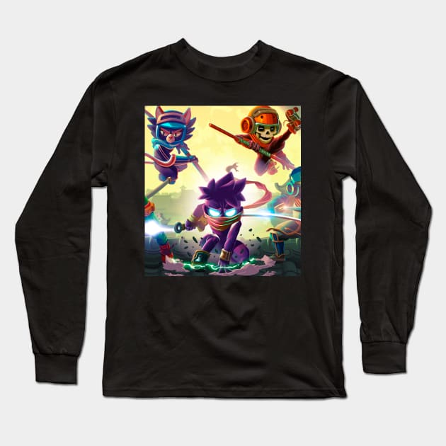 NINJA DASH! Long Sleeve T-Shirt by CISNEROS